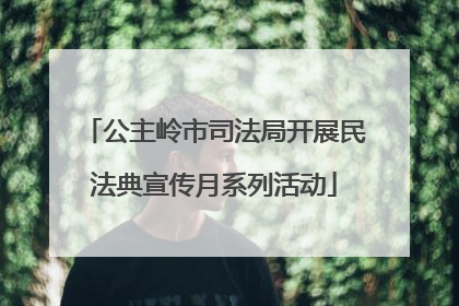 公主岭市司法局开展民法典宣传月系列活动