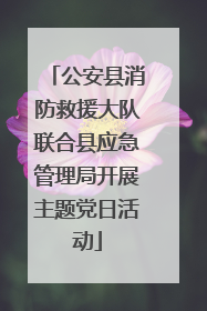 公安县消防救援大队联合县应急管理局开展主题党日活动