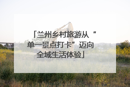 兰州乡村旅游从“单一景点打卡”迈向全域生活体验