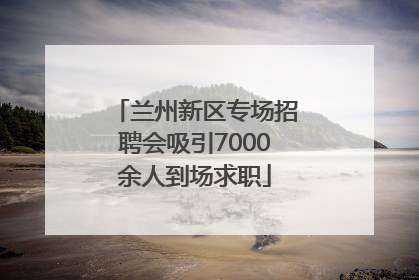 兰州新区专场招聘会吸引7000余人到场求职