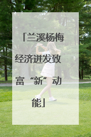 兰溪杨梅经济迸发致富“新”动能