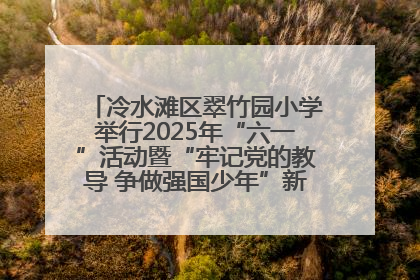 冷水滩区翠竹园小学举行2025年“六一”活动暨“牢记党的教导 争做强国少年”新队员入队仪式