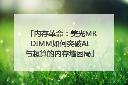 内存革命：美光MRDIMM如何突破AI与超算的内存墙困局