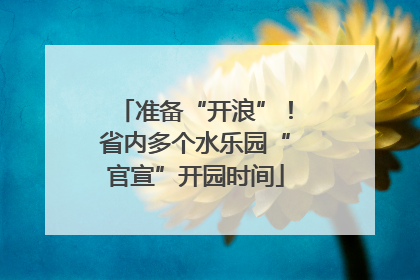 准备“开浪”！省内多个水乐园“官宣”开园时间
