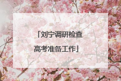 刘宁调研检查高考准备工作