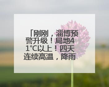 刚刚，淄博预警升级！局地41℃以上！四天连续高温，降雨又登场→