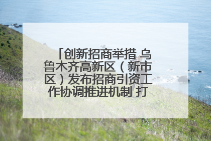 创新招商举措 乌鲁木齐高新区（新市区）发布招商引资工作协调推进机制 打造投资发展新高地