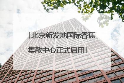 北京新发地国际香蕉集散中心正式启用