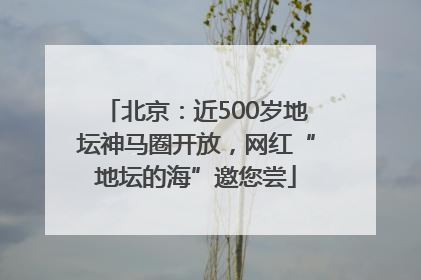 北京：近500岁地坛神马圈开放，网红“地坛的海”邀您尝