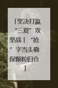 坚决打赢“三夏”攻坚战丨“抢”字当头确保颗粒归仓