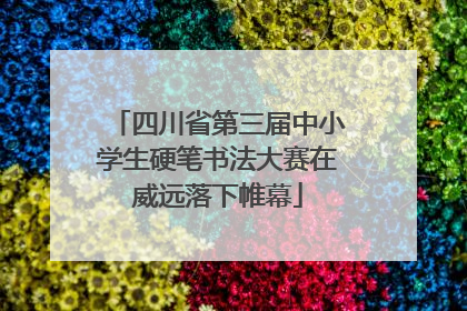 四川省第三届中小学生硬笔书法大赛在威远落下帷幕