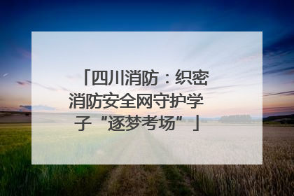 四川消防：织密消防安全网守护学子“逐梦考场”