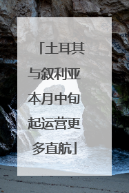 土耳其与叙利亚本月中旬起运营更多直航