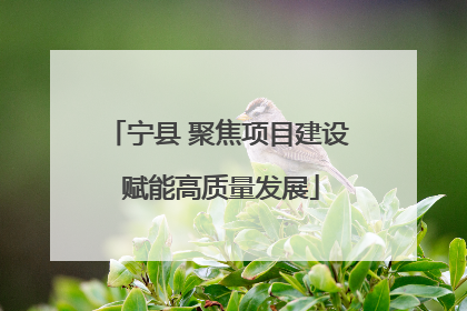 宁县 聚焦项目建设 赋能高质量发展