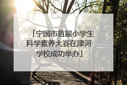 宁国市首届小学生科学素养大赛在津河学校成功举办