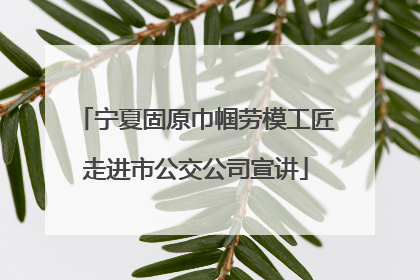 宁夏固原巾帼劳模工匠走进市公交公司宣讲