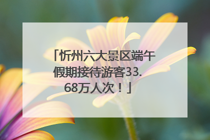 忻州六大景区端午假期接待游客33.68万人次！