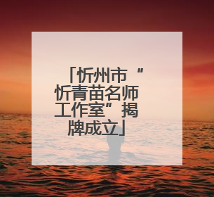 忻州市“忻青苗名师工作室”揭牌成立