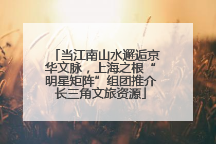 当江南山水邂逅京华文脉，上海之根“明星矩阵”组团推介长三角文旅资源