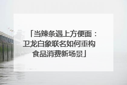 当辣条遇上方便面：卫龙白象联名如何重构食品消费新场景