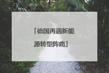 德国再遇新能源转型阵痛