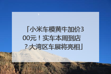 小米车模黄牛加价300元！实车本周到店？大湾区车展将亮相