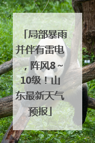 局部暴雨并伴有雷电，阵风8～10级！山东最新天气预报