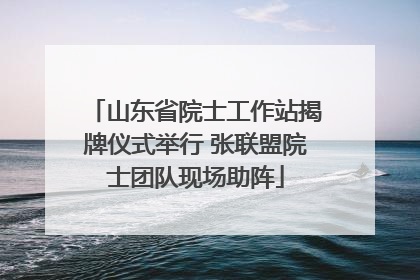 山东省院士工作站揭牌仪式举行 张联盟院士团队现场助阵