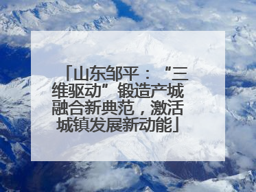 山东邹平：“三维驱动”锻造产城融合新典范，激活城镇发展新动能