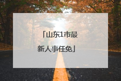 山东1市最新人事任免