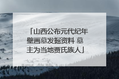 山西公布元代纪年壁画墓发掘资料 墓主为当地贾氏族人