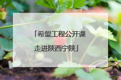 希望工程公开课走进陕西宁陕