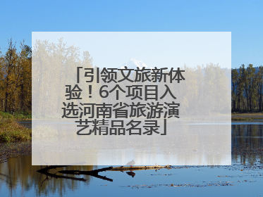 引领文旅新体验！6个项目入选河南省旅游演艺精品名录