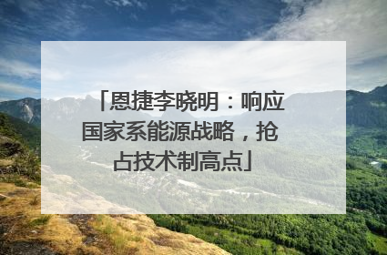 恩捷李晓明：响应国家系能源战略，抢占技术制高点