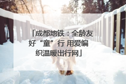 成都地铁：全龄友好“童”行 用爱编织温暖出行网