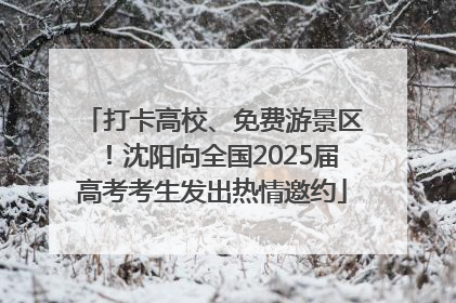 打卡高校、免费游景区！沈阳向全国2025届高考考生发出热情邀约