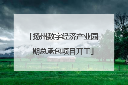 扬州数字经济产业园一期总承包项目开工