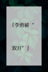 李勇被“双开”
