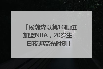 杨瀚森以第16顺位加盟NBA，20岁生日夜迎高光时刻