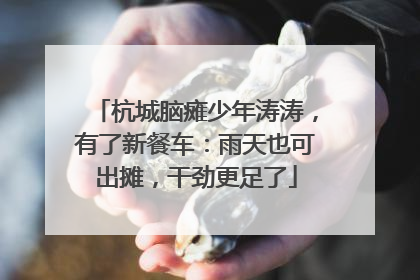杭城脑瘫少年涛涛，有了新餐车：雨天也可出摊，干劲更足了