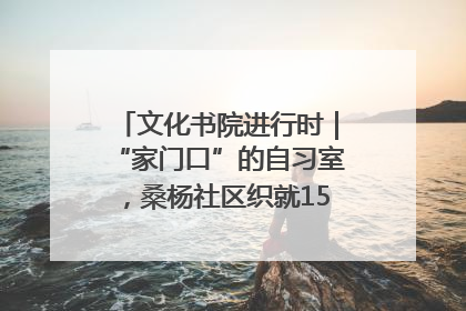 文化书院进行时｜“家门口”的自习室，桑杨社区织就15分钟学习生活圈