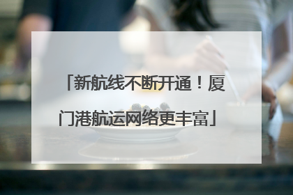 新航线不断开通！厦门港航运网络更丰富