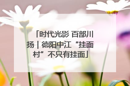 时代光影 百部川扬｜德阳中江“挂面村”不只有挂面