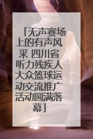 无声赛场上的有声风采 四川省听力残疾人大众篮球运动交流推广活动圆满落幕