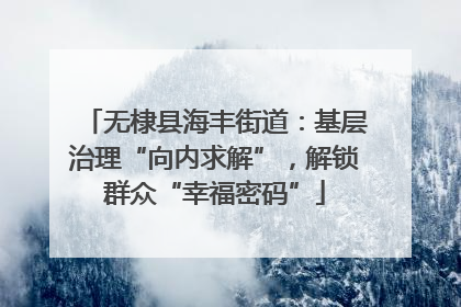 无棣县海丰街道：基层治理“向内求解”，解锁群众“幸福密码”