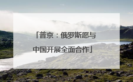 普京：俄罗斯愿与中国开展全面合作