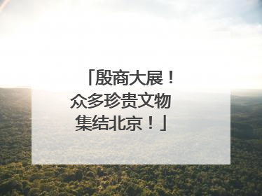殷商大展！众多珍贵文物集结北京！