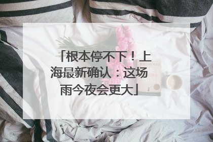 根本停不下！上海最新确认：这场雨今夜会更大