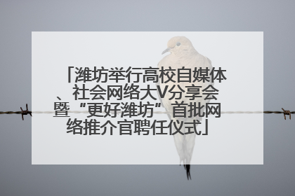 潍坊举行高校自媒体、社会网络大V分享会暨“更好潍坊”首批网络推介官聘任仪式