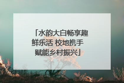 水韵大白畅享趣鲜乐活 校地携手赋能乡村振兴
